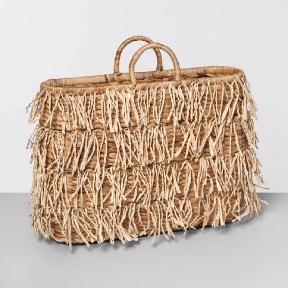 Opalhouse Handbags - Target Opalhouse Water Hyacinth Fringe Basket